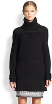 Thumbnail for your product : Helmut Lang Chunky Knit-Paneled Turtleneck Sweater