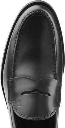 Tod's Leather Loafers with Shearling