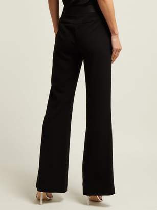 Diane von Furstenberg Garnett Crepe Kick-flare Trousers - Womens - Black