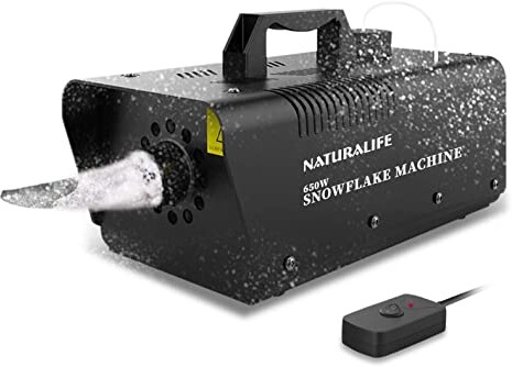 Naturalife Snow Machine, 650W High Output Snowflake Maker with Wired Remote Control Great Machine for Christmas Wedding Party Stage Effect