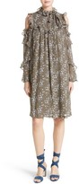 Thumbnail for your product : Robert Rodriguez Women's Floral Print Silk Cold Shoulder Dress
