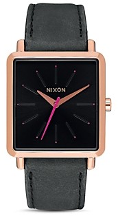 Nixon K Squared Leather Watch, 30mm x 32mm
