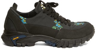 floral embroidered trainers