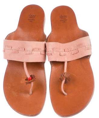Henry Cuir Suede Thong Sandals