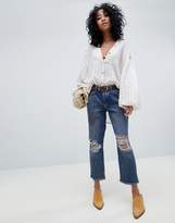 Thumbnail for your product : Free People Tattooed Ripped Boyfriend Jeans