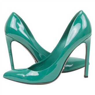 Gucci green Patent leather Heels