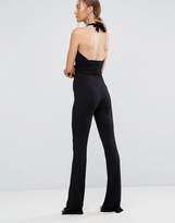 Thumbnail for your product : ASOS Tall Jersey Jumpsuit With Halter Neck And Plunge Detail