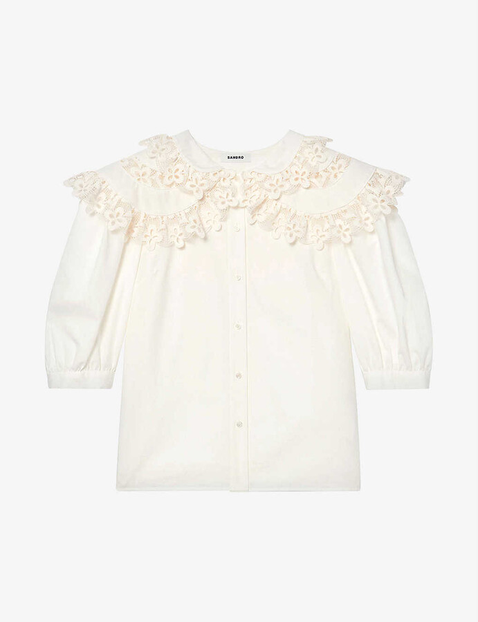 Sandro Lace Top | Shop The Largest Collection | ShopStyle