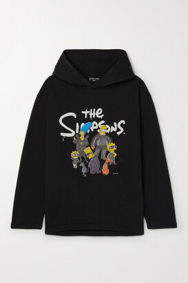 Balenciaga - + The Simpsons Printed Cotton-jersey Hoodie - Black
