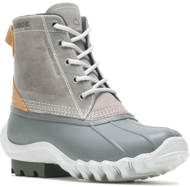 duck boots gray