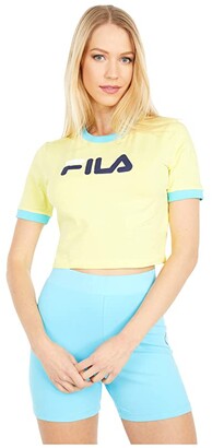 yellow fila crop top