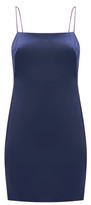 Thumbnail for your product : GAUGE81 Bima Open-back Satin Mini Dress - Navy