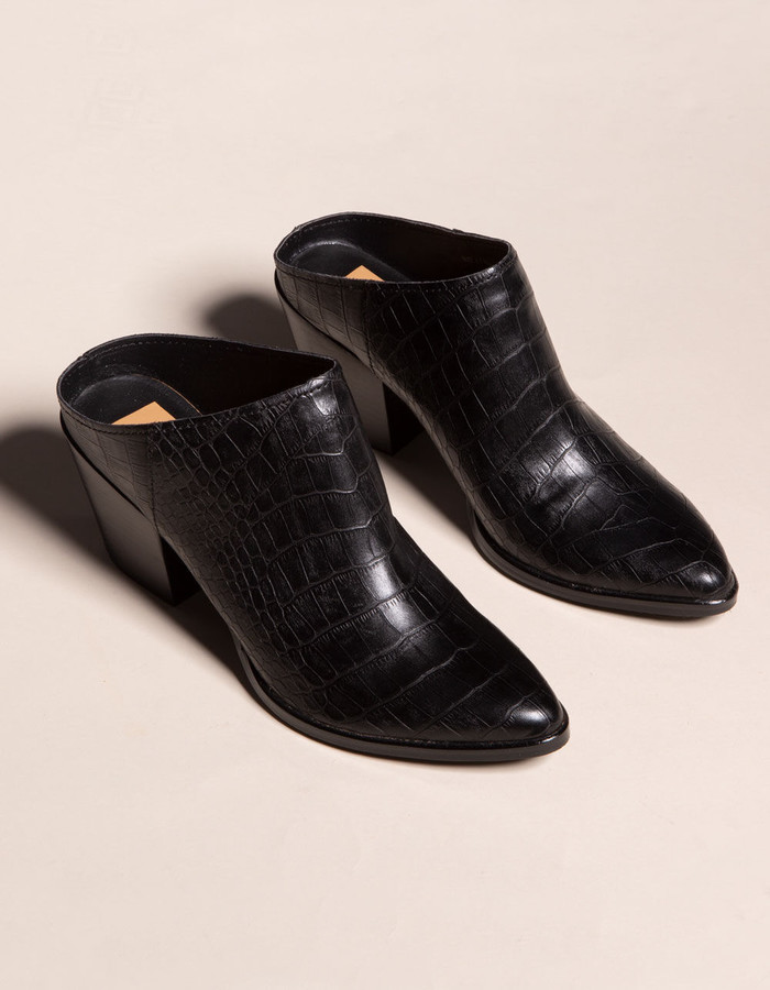 dolce vita black mules