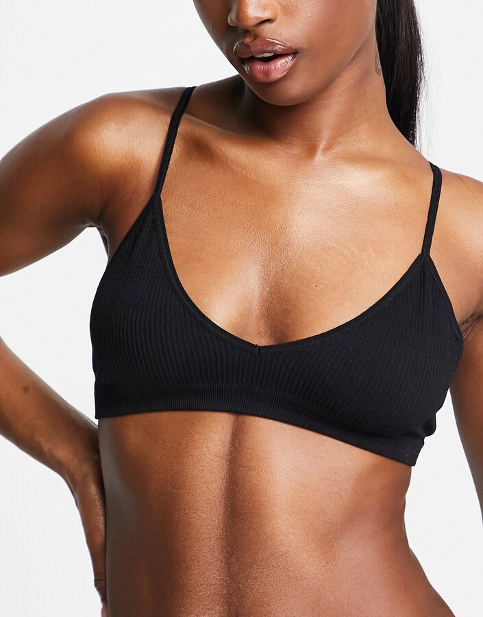Cotton On Cotton:On seamless triangle bra in black - ShopStyle
