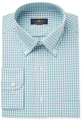 Club Room Men's Estate Classic-Fit Wrinkle Resistant Gingham Dress Shirt, Created for Macy's