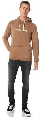New Banks Men's Label Mens Pullover Fleece Cotton Polyester Brown