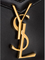 Thumbnail for your product : Saint Laurent Leopard Chain Wallet Bag in Manto Naturale & Black | FWRD