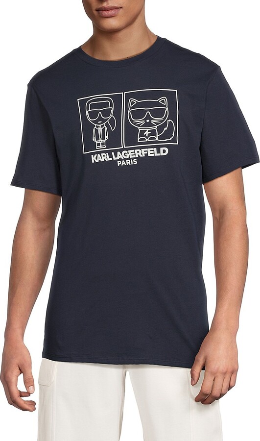 Karl Lagerfeld Paris Graphic Cotton T-Shirt