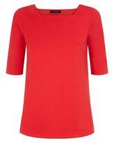 Thumbnail for your product : Jaeger Cotton-Blend Side Panelled Top