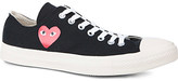 Thumbnail for your product : Comme Des Garcons Play 31436 Comme Des Garcons Play Heart low-rise All Star trainers Black