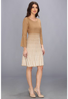 Thumbnail for your product : Calvin Klein L/S Sweater Dress w/Striped Skirt