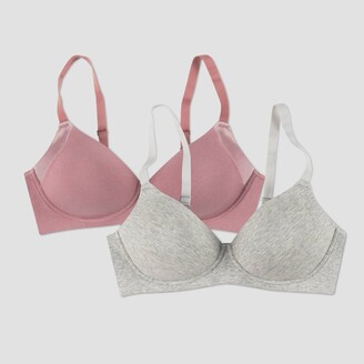 LIVELY The All-Day No-Wire Push-Up Bra Heather Grey 36C