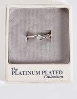 Thumbnail for your product : Marks and Spencer Platinum Plated Twisted Diamanté Ring