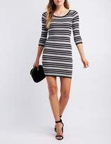 Thumbnail for your product : Charlotte Russe Striped Bodycon Sweater Dress