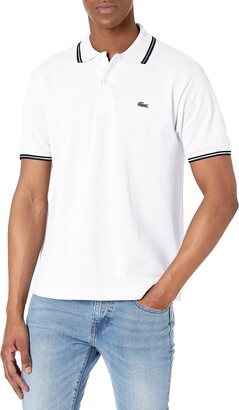 Lacoste Stripe Collar Polo Shirt | Shop the world's largest collection of  fashion | ShopStyle