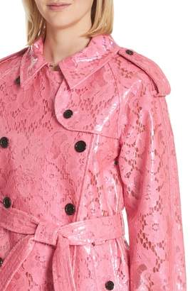 Burberry Eastheath Coated Lace Trench Coat