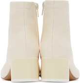 Thumbnail for your product : MM6 MAISON MARGIELA Off-White Low Heel Ankle Boots