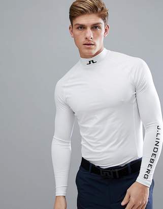 J. Lindeberg Aello Soft Compression Long Sleeve Top In White