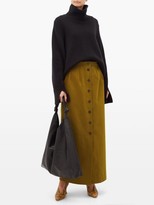 Thumbnail for your product : Jil Sander Brushed Cotton-twill Maxi Skirt - Tan