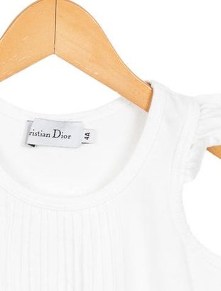 Christian Dior Girls' Ruffle-Trimmed Gathered Top
