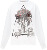 Thumbnail for your product : Christopher Kane Naturotica-print Long-sleeved Cotton T-shirt - White