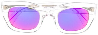 Cutler & Gross Mirrored Square Frame Sunglasses