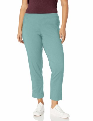 Slim Sation SLIM-SATION Women Plus-Size Wide Band Pull on Ankle Pant with Tummy  Control - ShopStyle