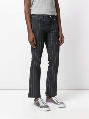 Versace Jeans pinstripes flared jeans
