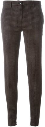 Etro geometric jacquard trousers - women - Cotton/Polyamide/Spandex/Elastane - 42