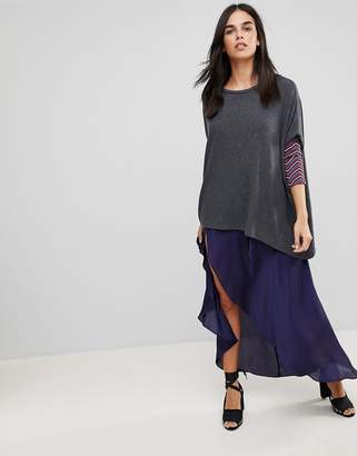 Traffic People Slouchy Jumper With Embroidered Detail