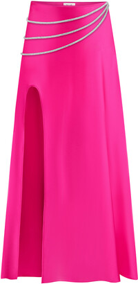 Nuè Laetitia Embellished Silk-Blend Midi Skirt