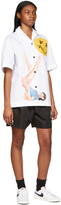 Thumbnail for your product : Palm Angels White Smiley Edition Juggler Pin Up Short Sleeve Shirt
