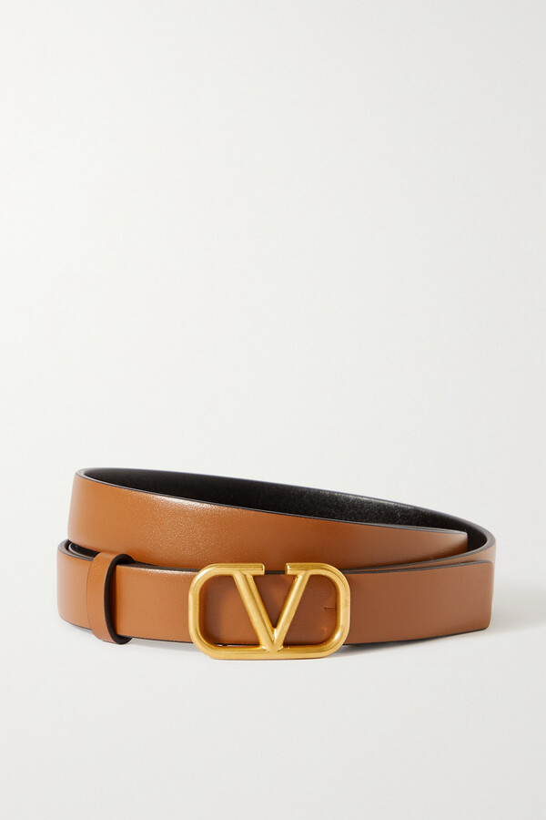 Valentino Garavani: Reversible Off-White & Black VLogo Belt