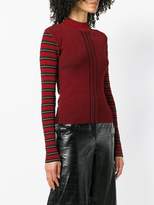 Thumbnail for your product : McQ striped sleeve ribbed knit top