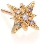 Thumbnail for your product : Jacquie Aiche Diamond & 14K Yellow Gold Starburst Single Stud Earring