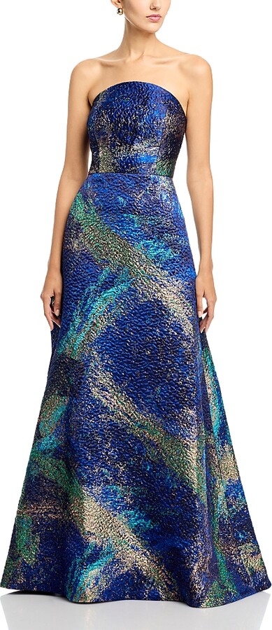 Teri Jon by Rickie Freeman Jacquard Gown