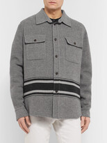 Thumbnail for your product : Brioni Striped Melton Wool Overshirt