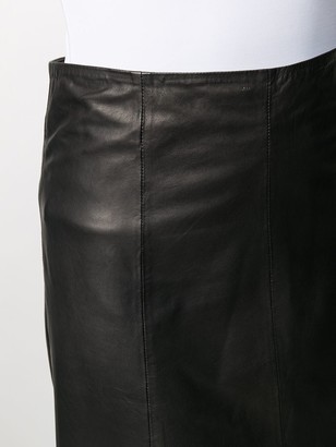 P.A.R.O.S.H. High-Waisted Leather Skirt
