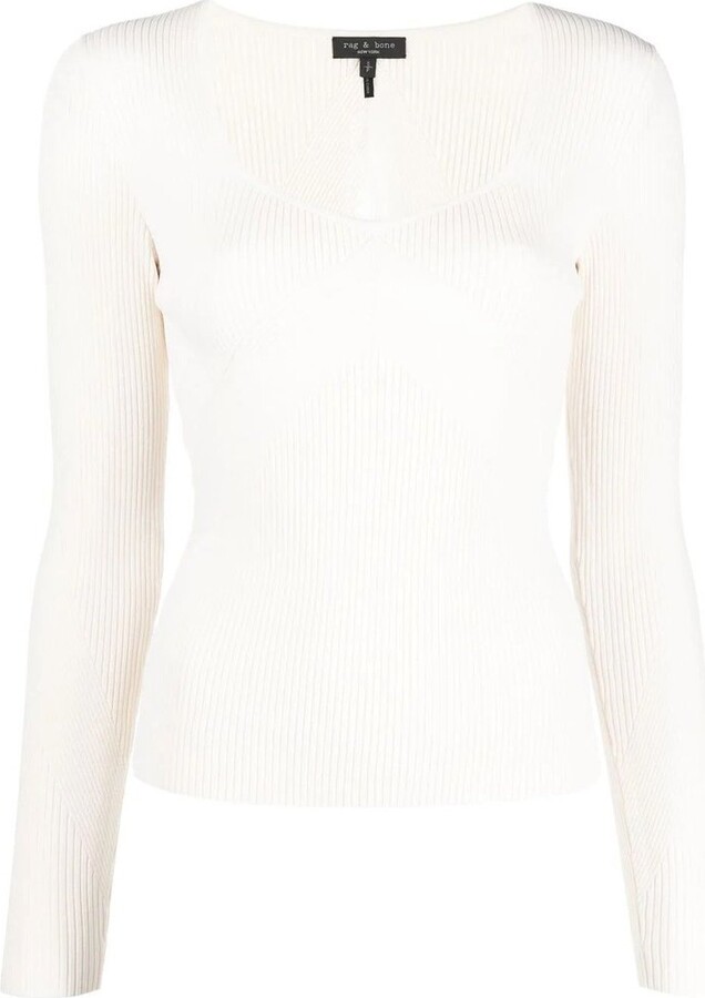 Rag & Bone Asher U-Neck Ribbed Top