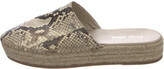 Thumbnail for your product : Miu Miu Leather Animal Print Mules